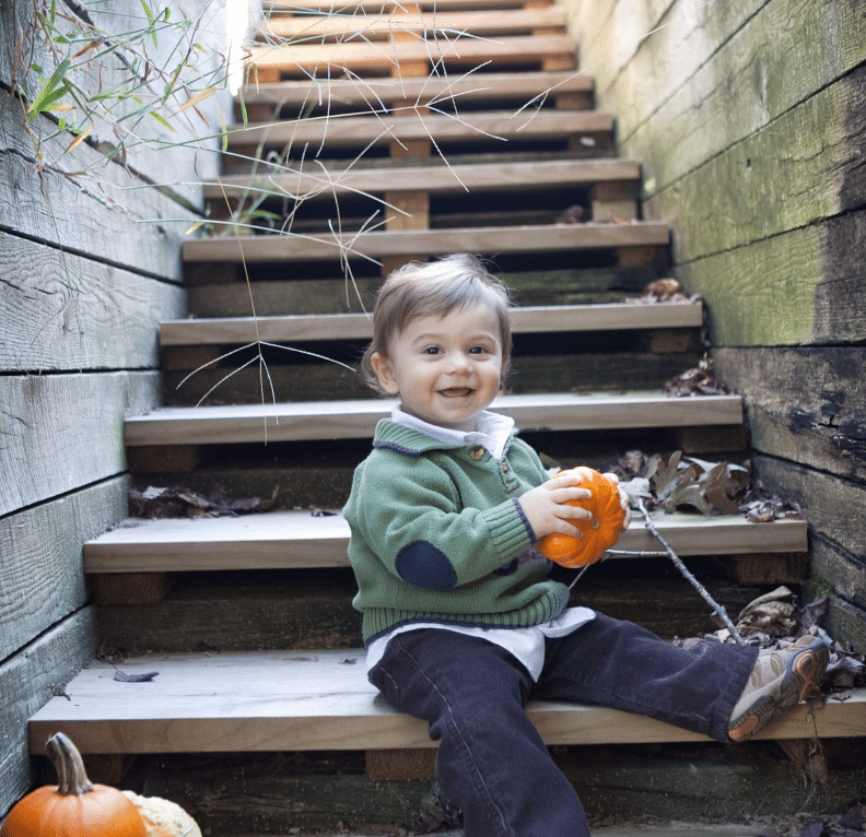 Max Arco Mastromichalis with a Pumpkin